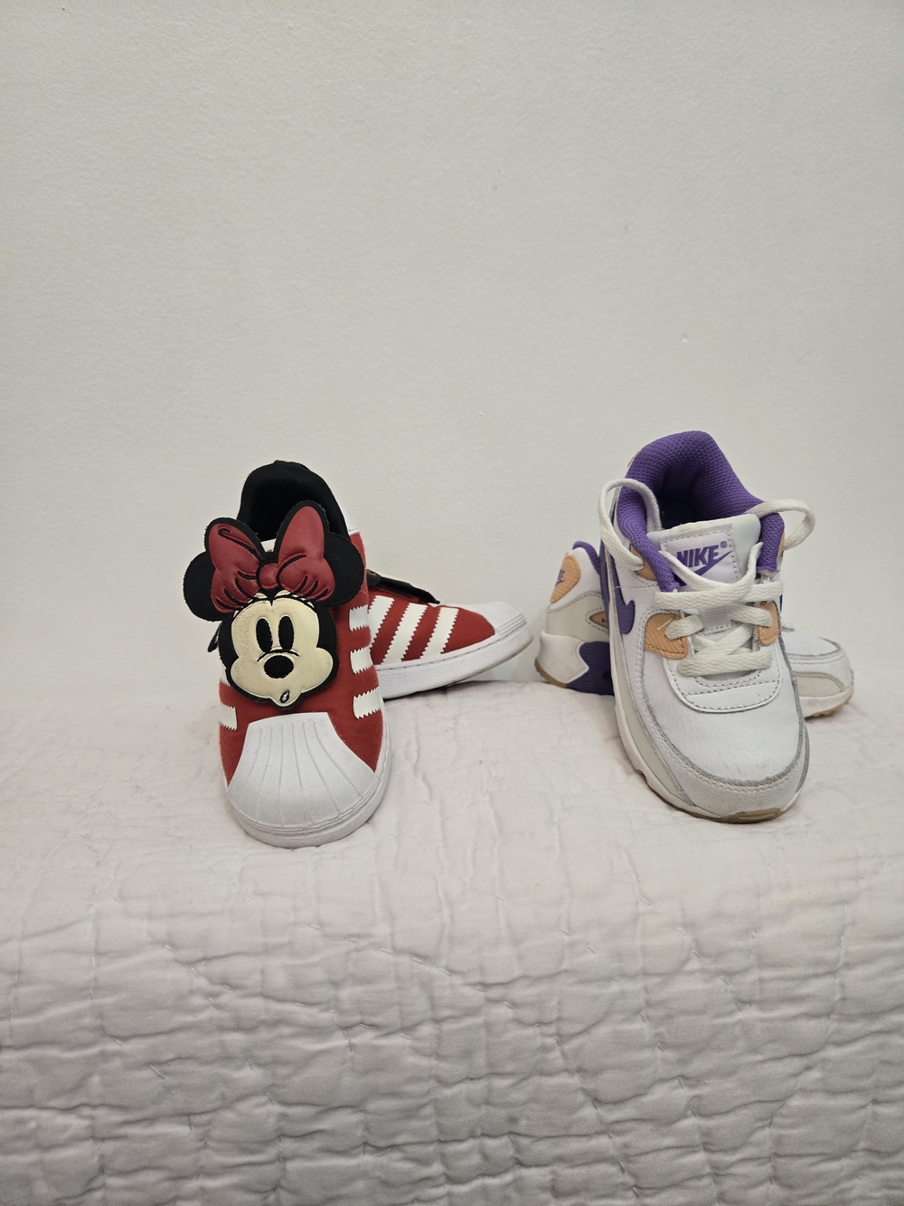 Disney Toddler Adidas Red & White Minnie Sneakers & Nike Airmax Lace Ups